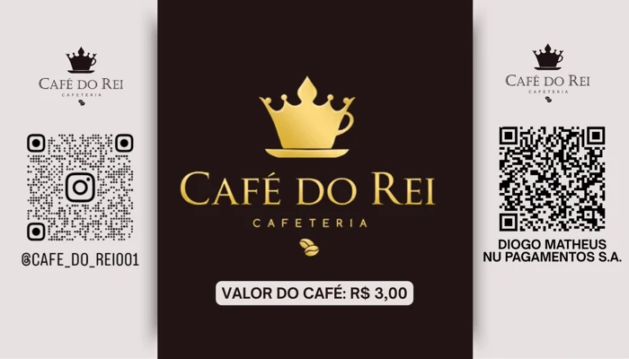Café do Rei — Adesivo para copo